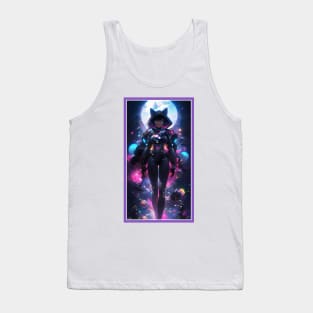 Anime Cute Cat Girl | Sci-Fi Manga Girl Anime Art Tank Top